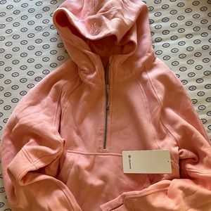 NWT Dew Pink Lululemon Scuba Oversized 1/2 Zip Hoodie